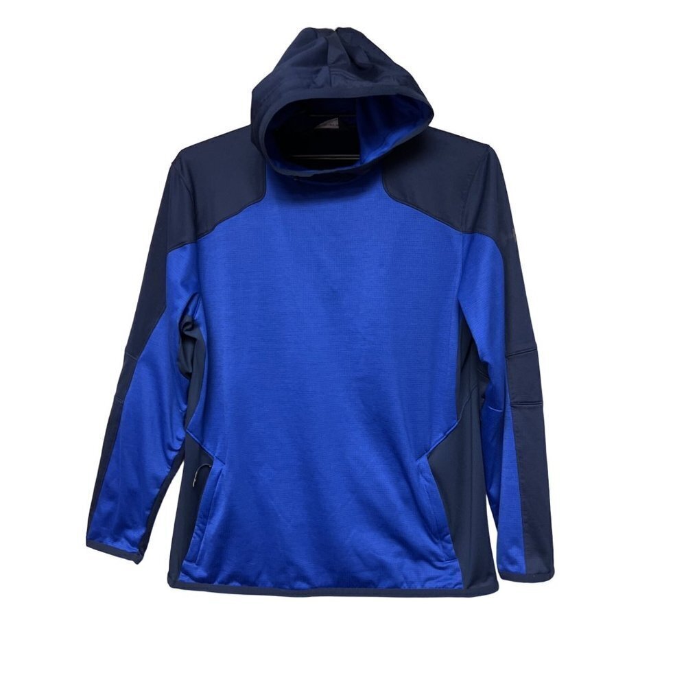Under Amour Blue Black Hooded Long Sleeve Hoodie Sweatshirt Men's XXL